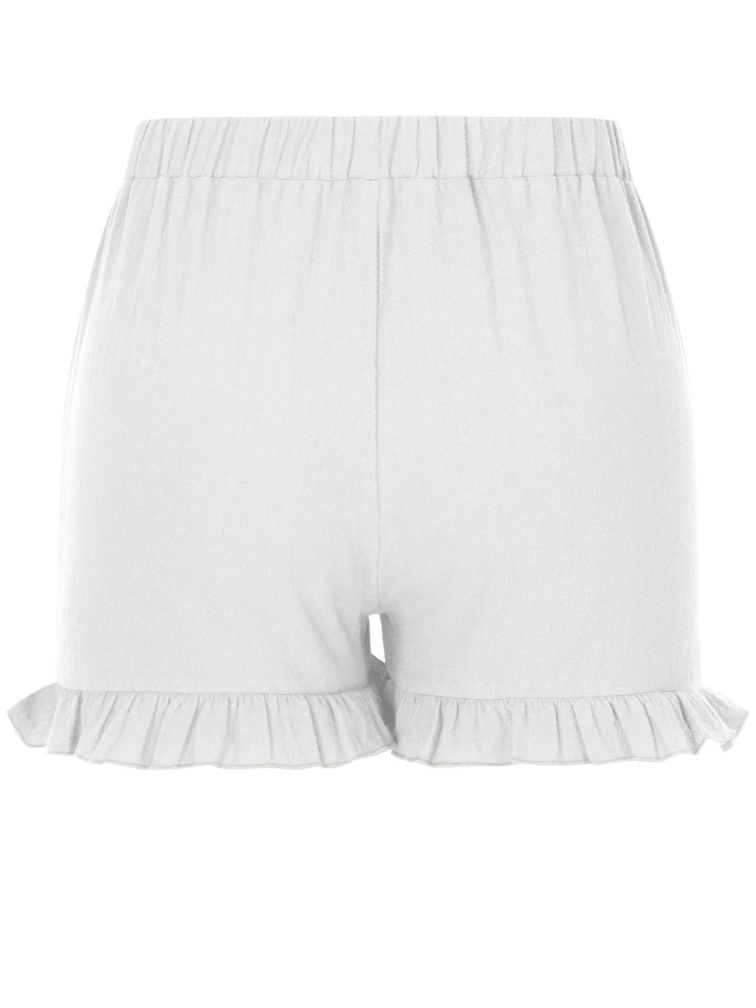 Frill Elastic Waist Shorts