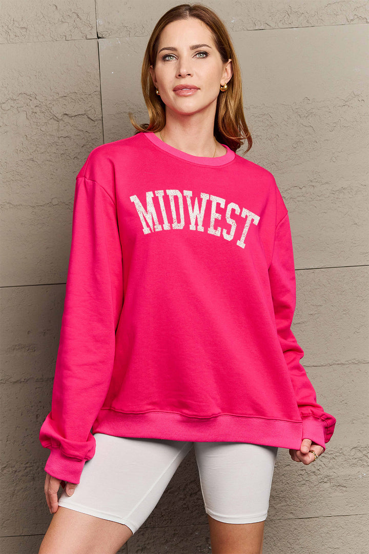 Simply Love Full Size MIDWEST Graphic Sweatshirt