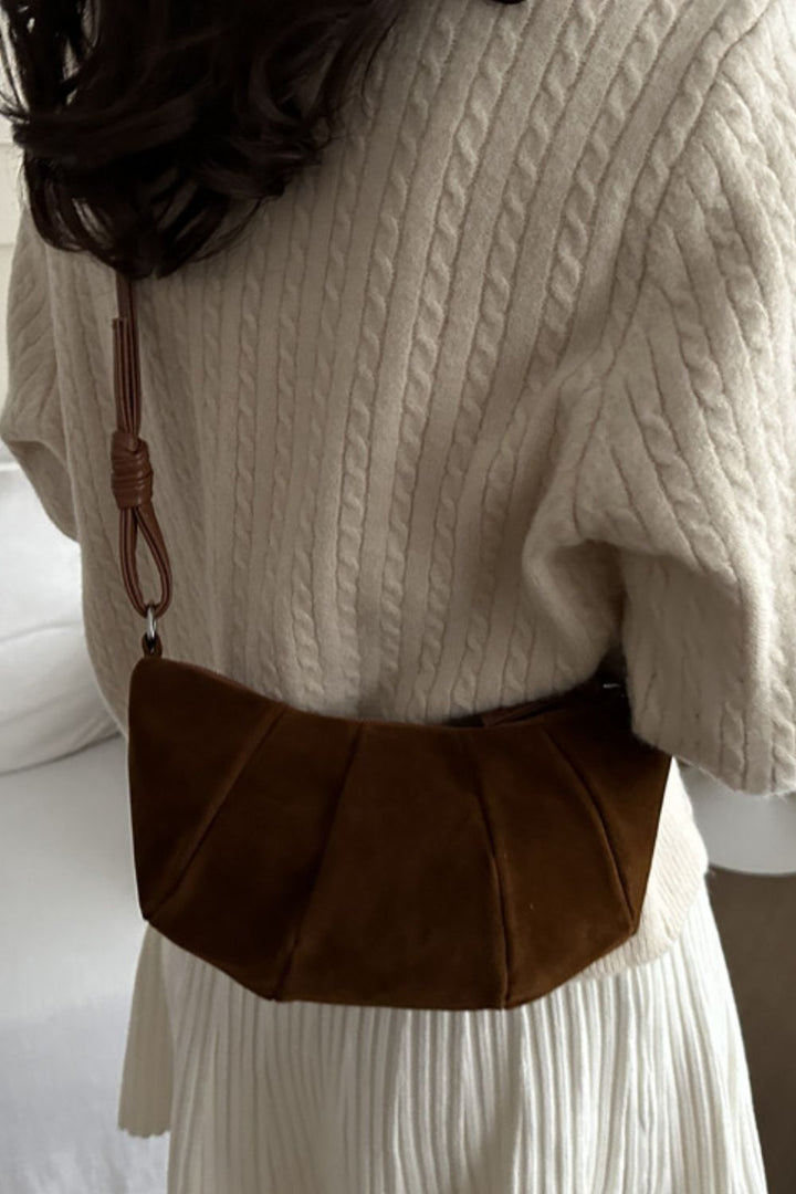 Suede Croissant Shape Shoulder Bag