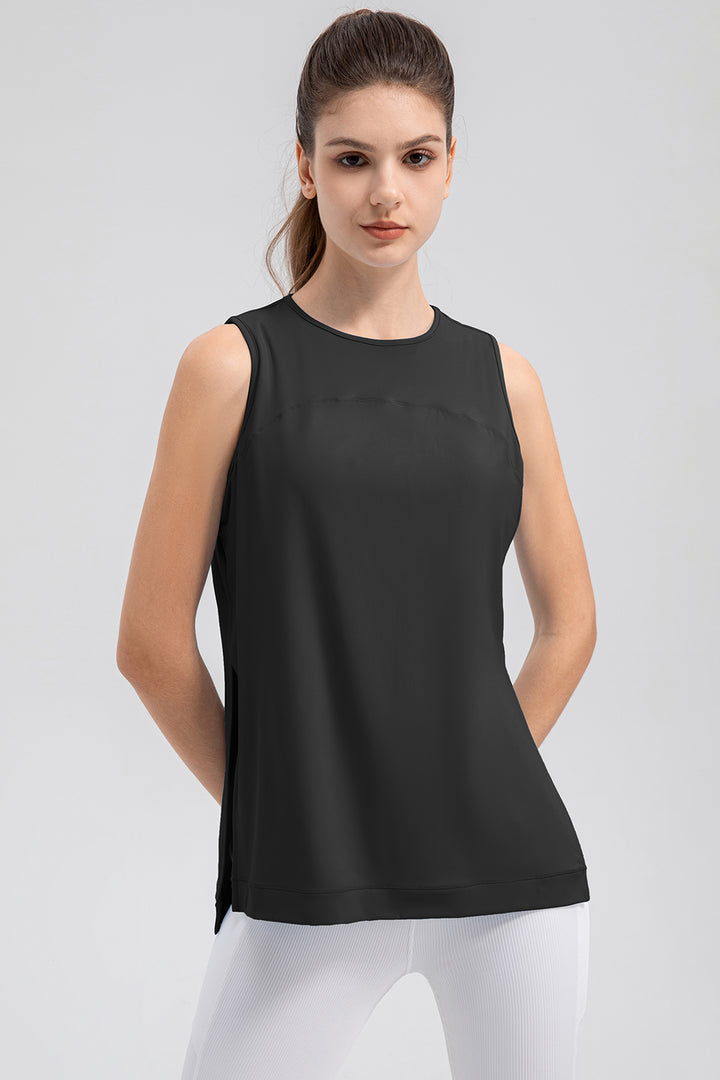 Slit Round Neck Tank