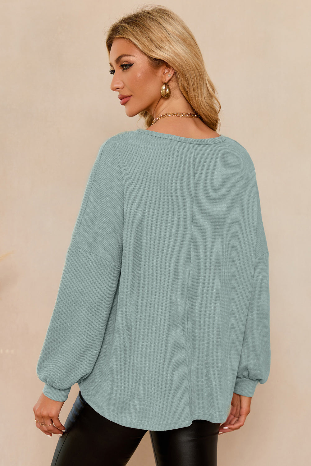 V-Neck Long Sleeve Top