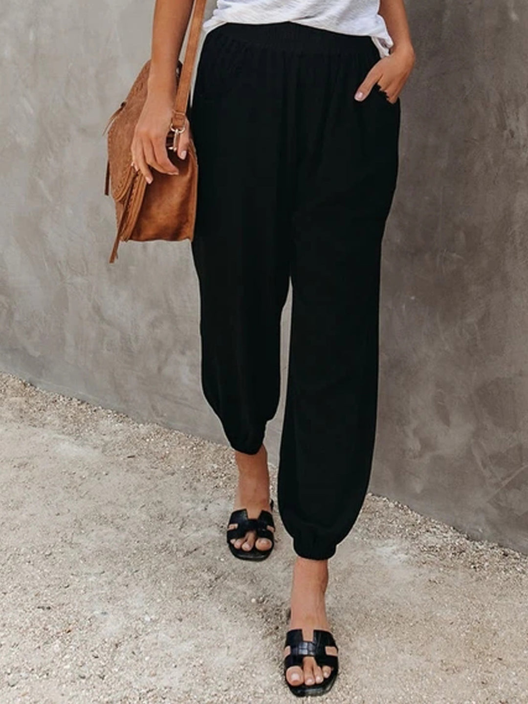 High Waist Cropped Pants