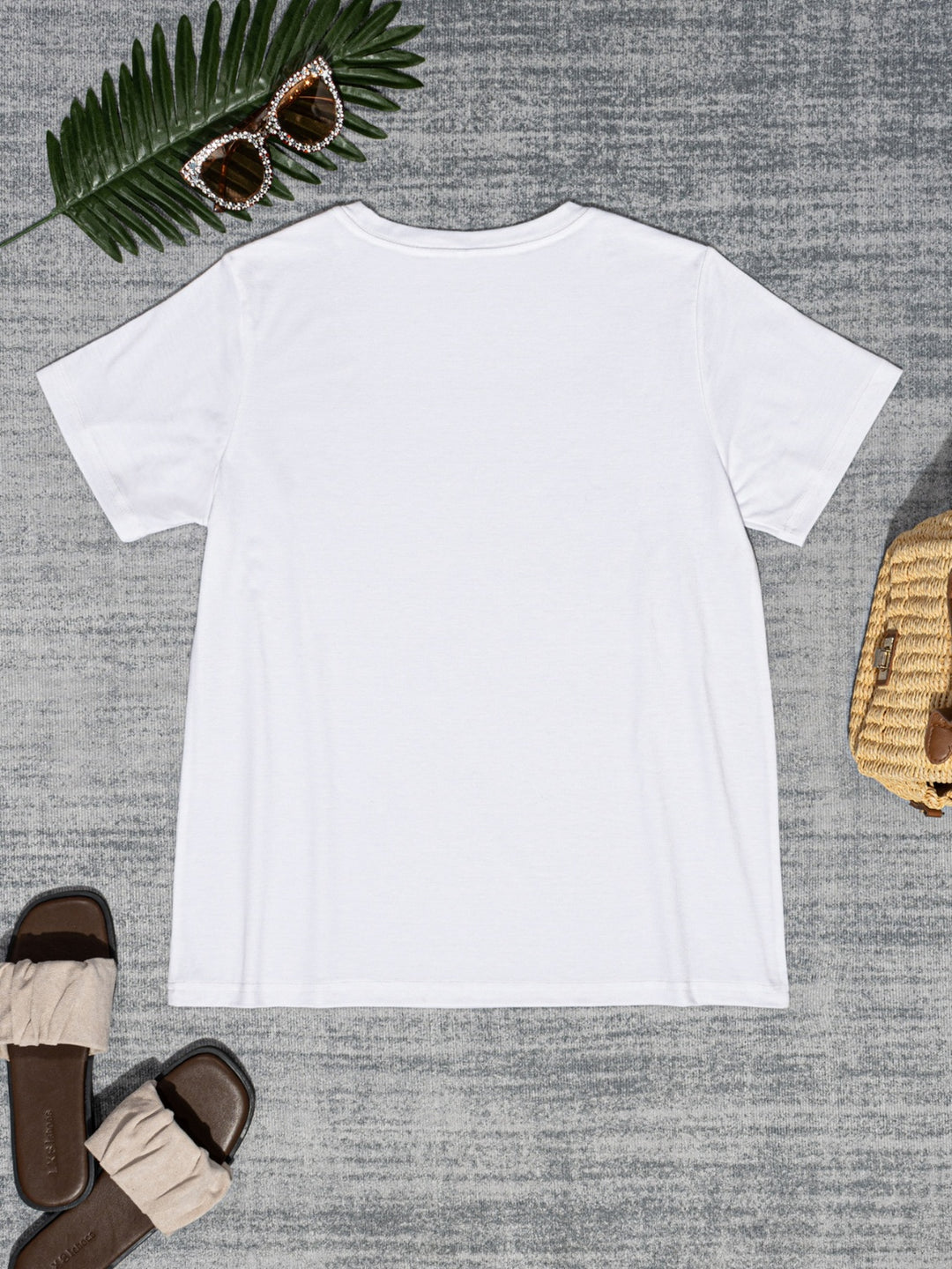 Graphic Round Neck Short Sleeve T-Shirt