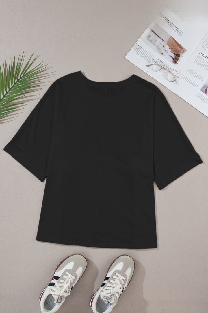 MAMA Round Neck Short Sleeve T-Shirt