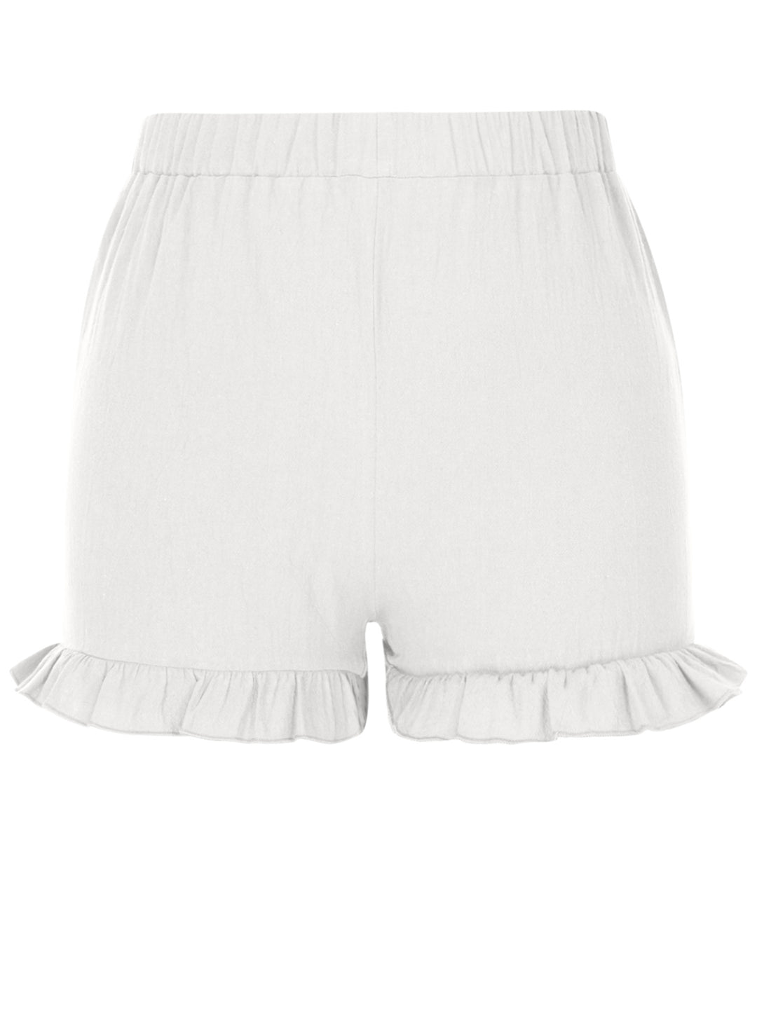 Frill Elastic Waist Shorts