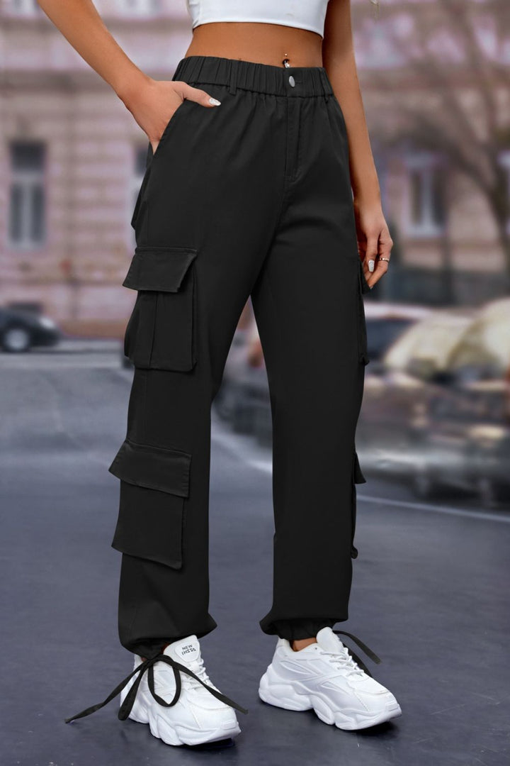 Elastic Waist Cargo Pants