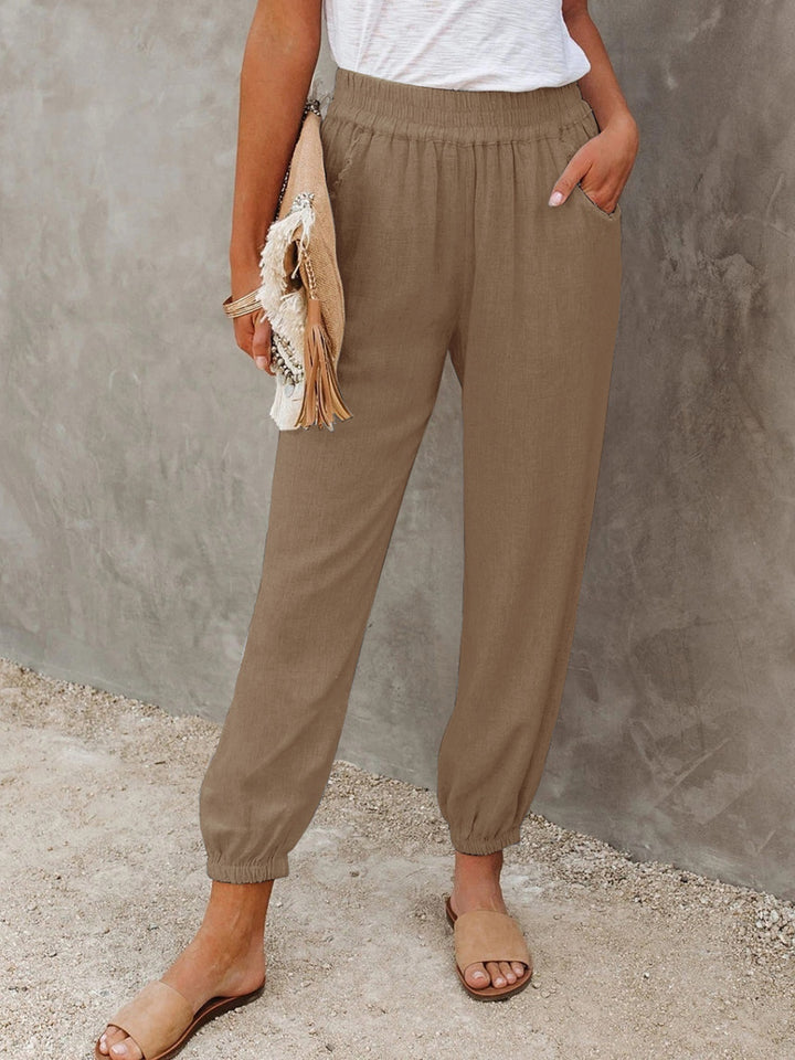 High Waist Cropped Pants