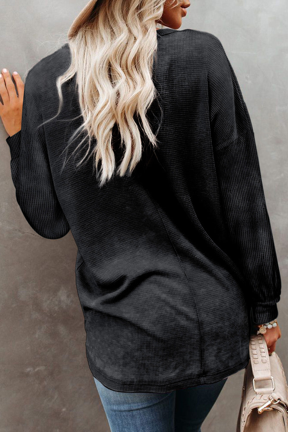 V-Neck Long Sleeve Top