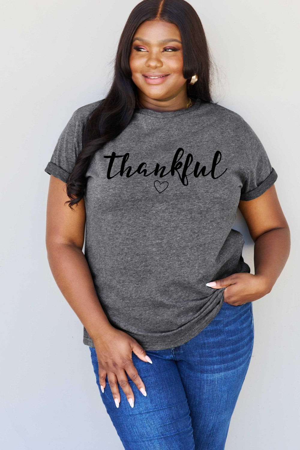 Simply Love Full Size THANKFUL Graphic T-Shirt