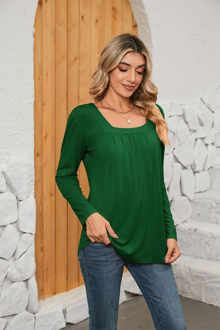 Square Neck Long Sleeve T-Shirt